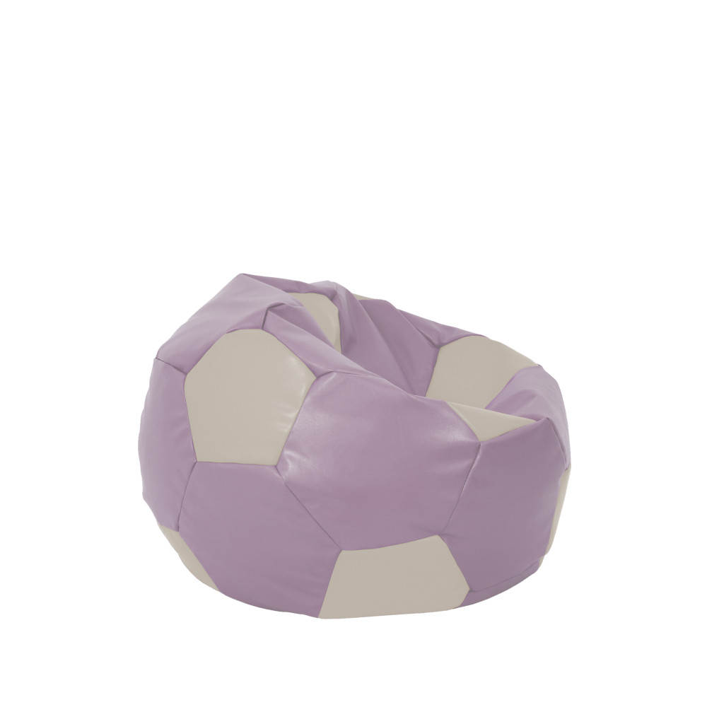 Fotoliu puf Baby Ball - imitatie piele - mov/crem Fotoliu puf Baby Ball - imitatie piele - mov/crem