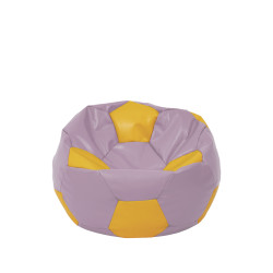 Fotoliu puf Baby Ball - imitatie piele - mov/galben Fotoliu puf Baby Ball - imitatie piele - mov/galben