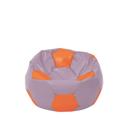 Fotoliu puf Baby Ball - imitatie piele - mov/portocaliu Fotoliu puf Baby Ball - imitatie piele - mov/portocaliu