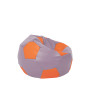 Fotoliu puf Baby Ball - imitatie piele - mov/portocaliu Fotoliu puf Baby Ball - imitatie piele - mov/portocaliu