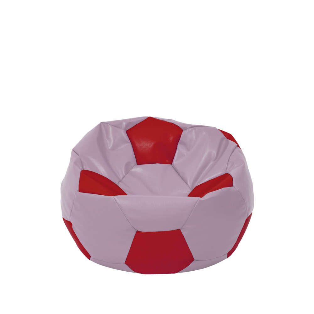 Fotoliu puf Baby Ball - imitatie piele - mov/rosu Fotoliu puf Baby Ball - imitatie piele - mov/rosu