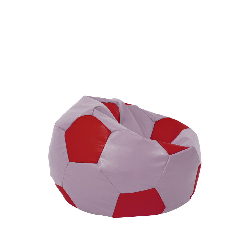 Fotoliu puf Baby Ball - imitatie piele - mov/rosu Fotoliu puf Baby Ball - imitatie piele - mov/rosu