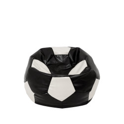 Fotoliu puf Baby Ball - imitatie piele - negru/alb Fotoliu puf Baby Ball - imitatie piele - negru/alb