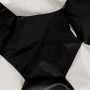 Fotoliu puf Baby Ball - imitatie piele - negru/alb Fotoliu puf Baby Ball - imitatie piele - negru/alb