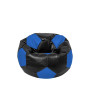 Fotoliu puf Baby Ball - imitatie piele - negru/albastru Fotoliu puf Baby Ball - imitatie piele - negru/albastru