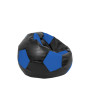 Fotoliu puf Baby Ball - imitatie piele - negru/albastru Fotoliu puf Baby Ball - imitatie piele - negru/albastru