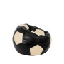 Fotoliu puf Baby Ball - imitatie piele - negru/crem Fotoliu puf Baby Ball - imitatie piele - negru/crem