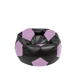 Fotoliu puf Baby Ball - imitatie piele - negru/mov Fotoliu puf Baby Ball - imitatie piele - negru/mov