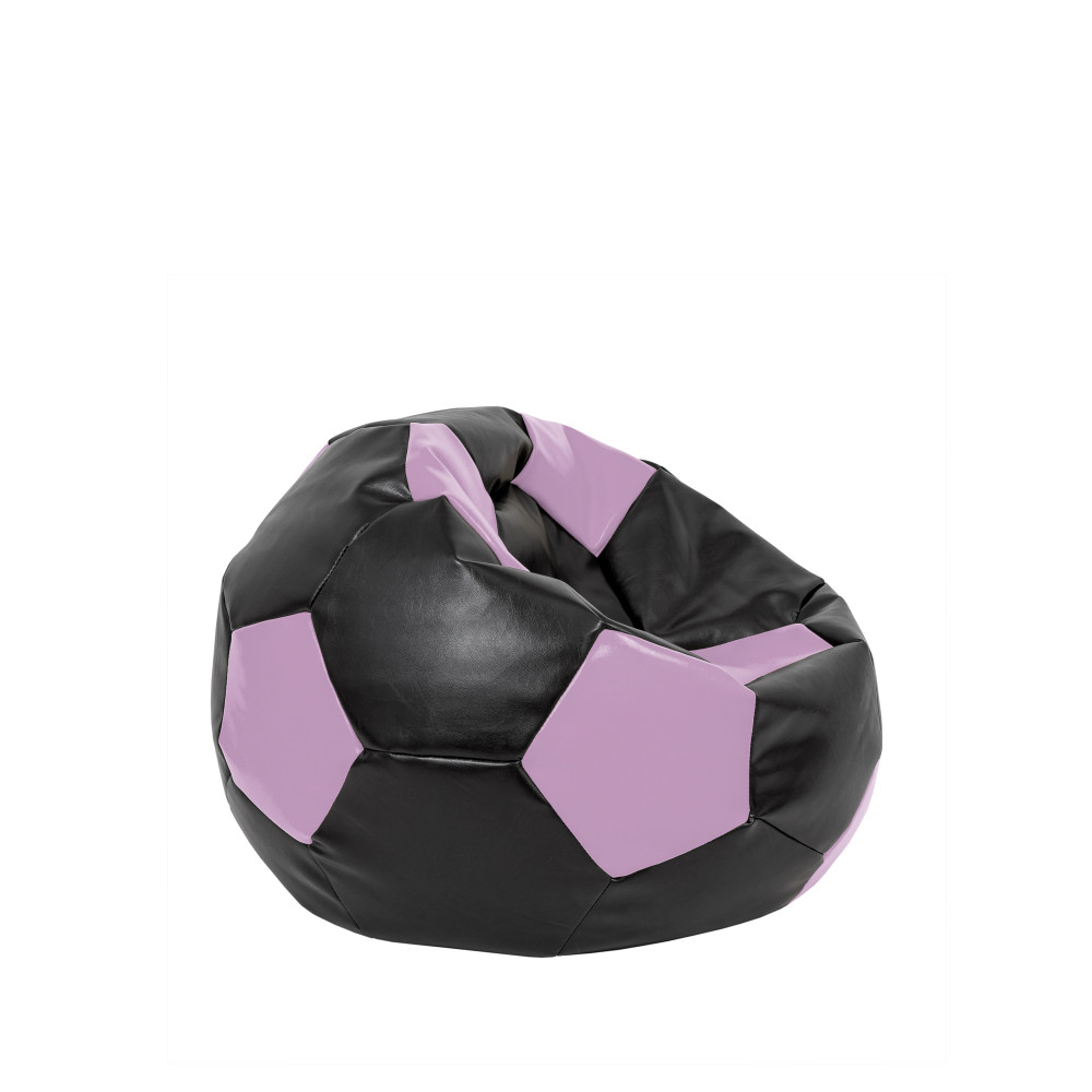 Fotoliu puf Baby Ball - imitatie piele - negru/mov Fotoliu puf Baby Ball - imitatie piele - negru/mov