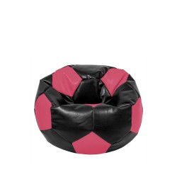 Fotoliu puf Baby Ball - imitatie piele - negru/roz Fotoliu puf Baby Ball - imitatie piele - negru/roz
