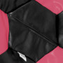 Fotoliu puf Baby Ball - imitatie piele - negru/roz Fotoliu puf Baby Ball - imitatie piele - negru/roz