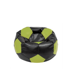 Fotoliu puf Baby Ball - imitatie piele - negru/verde Fotoliu puf Baby Ball - imitatie piele - negru/verde