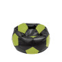 Fotoliu puf Baby Ball - imitatie piele - negru/verde Fotoliu puf Baby Ball - imitatie piele - negru/verde