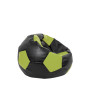 Fotoliu puf Baby Ball - imitatie piele - negru/verde Fotoliu puf Baby Ball - imitatie piele - negru/verde