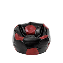 Fotoliu puf Baby Ball - imitatie piele - negru/bordo Fotoliu puf Baby Ball - imitatie piele - negru/bordo
