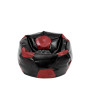 Fotoliu puf Baby Ball - imitatie piele - negru/bordo Fotoliu puf Baby Ball - imitatie piele - negru/bordo