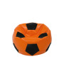 Fotoliu puf Baby Ball - imitatie piele - portocaliu/negru Fotoliu puf Baby Ball - imitatie piele - portocaliu/negru