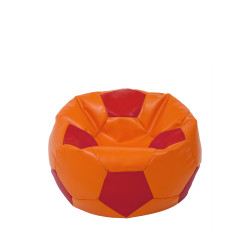 Fotoliu puf Baby Ball - imitatie piele - portocaliu/rosu Fotoliu puf Baby Ball - imitatie piele - portocaliu/rosu