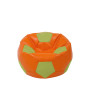 Fotoliu puf Baby Ball - imitatie piele - portocaliu/verde Fotoliu puf Baby Ball - imitatie piele - portocaliu/verde