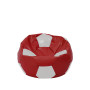 Fotoliu puf Baby Ball - imitatie piele - rosu/alb Fotoliu puf Baby Ball - imitatie piele - rosu/alb
