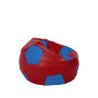 Fotoliu puf Baby Ball - imitatie piele - rosu/albastru Fotoliu puf Baby Ball - imitatie piele - rosu/albastru