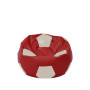 Fotoliu puf Baby Ball - imitatie piele - rosu/crem Fotoliu puf Baby Ball - imitatie piele - rosu/crem