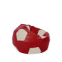 Fotoliu puf Baby Ball - imitatie piele - rosu/crem Fotoliu puf Baby Ball - imitatie piele - rosu/crem
