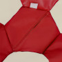 Fotoliu puf Baby Ball - imitatie piele - rosu/crem Fotoliu puf Baby Ball - imitatie piele - rosu/crem
