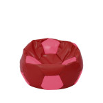 Fotoliu puf Baby Ball - imitatie piele - rosu/roz