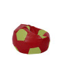 Fotoliu puf Baby Ball - imitatie piele - rosu/verde Fotoliu puf Baby Ball - imitatie piele - rosu/verde