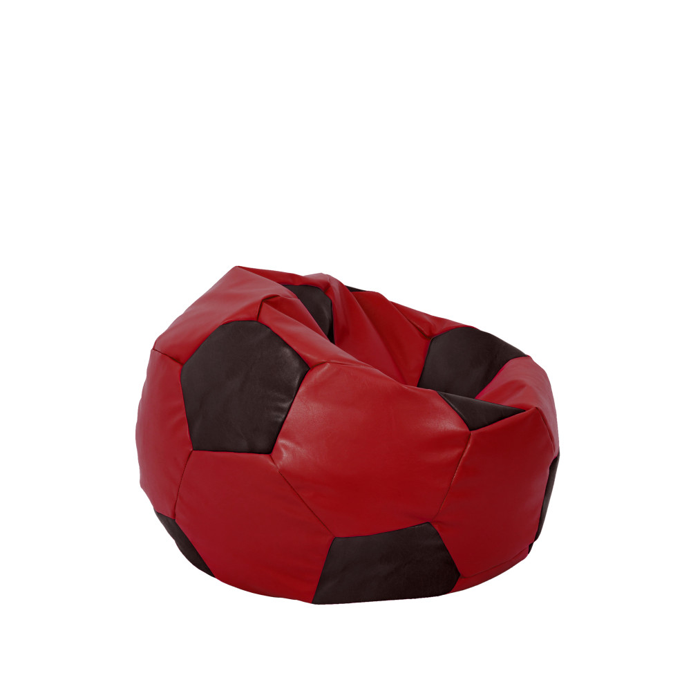 Fotoliu puf Baby Ball - imitatie piele - rosu/wenge Fotoliu puf Baby Ball - imitatie piele - rosu/wenge