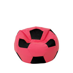 Fotoliu puf Baby Ball - imitatie piele - roz/negru Fotoliu puf Baby Ball - imitatie piele - roz/negru