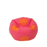 Fotoliu puf Baby Ball - imitatie piele - roz/portocaliu