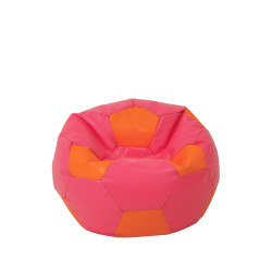 Fotoliu puf Baby Ball - imitatie piele - roz/portocaliu Fotoliu puf Baby Ball - imitatie piele - roz/portocaliu