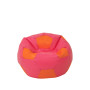 Fotoliu puf Baby Ball - imitatie piele - roz/portocaliu Fotoliu puf Baby Ball - imitatie piele - roz/portocaliu