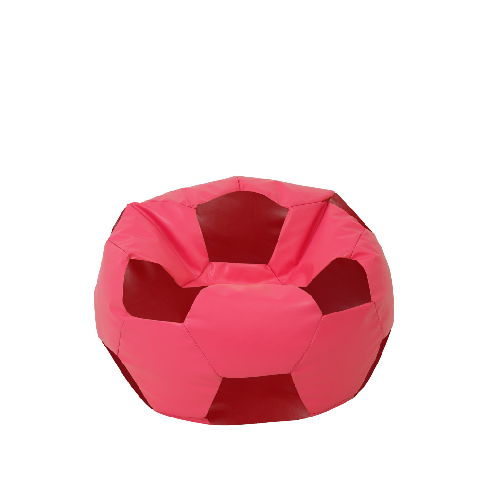 Fotoliu puf Baby Ball - imitatie piele - roz/rosu Fotoliu puf Baby Ball - imitatie piele - roz/rosu