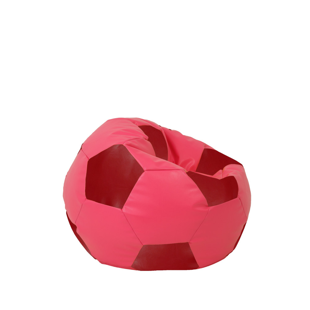 Fotoliu puf Baby Ball - imitatie piele - roz/rosu Fotoliu puf Baby Ball - imitatie piele - roz/rosu