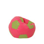 Fotoliu puf Baby Ball - imitatie piele - roz/verde Fotoliu puf Baby Ball - imitatie piele - roz/verde