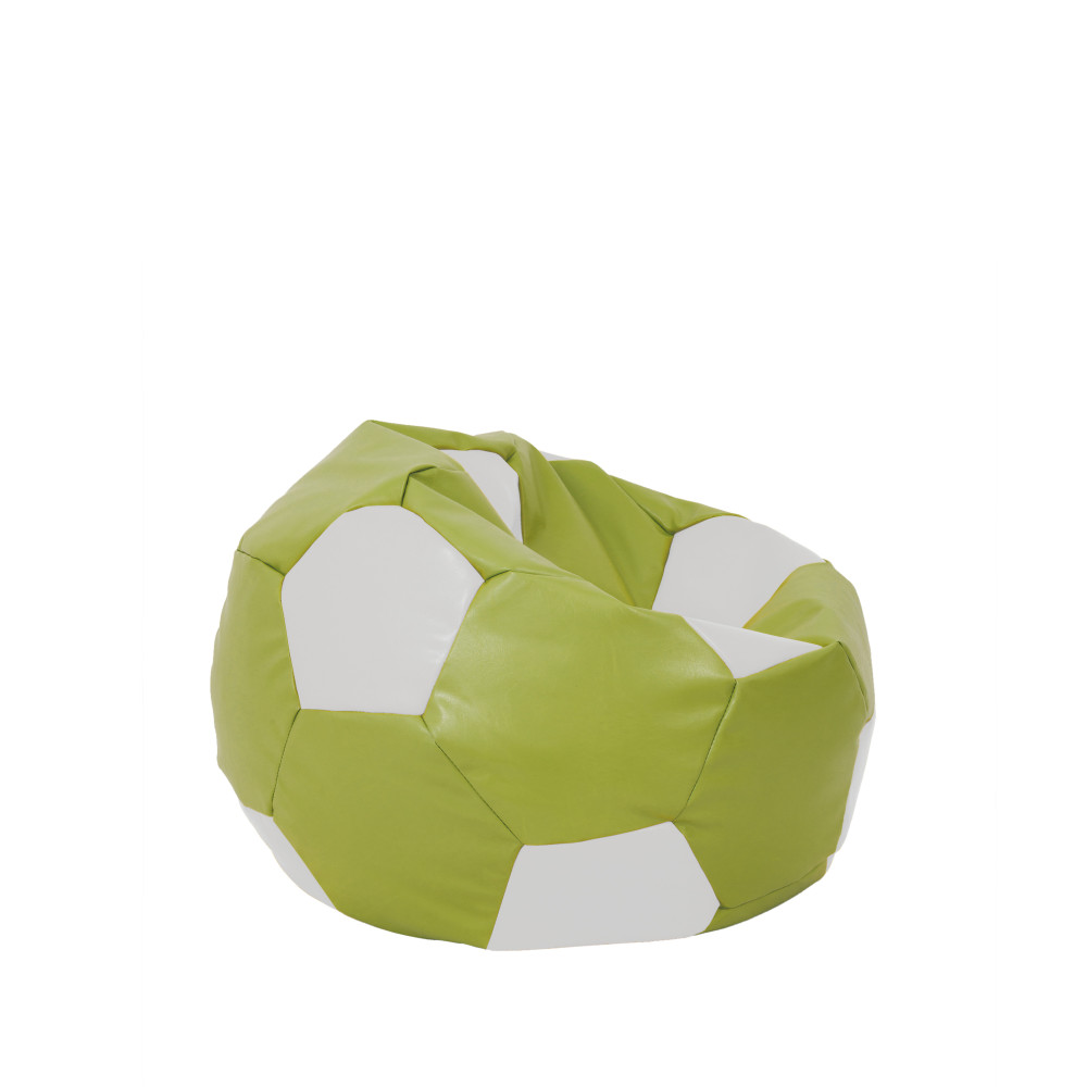 Fotoliu puf Baby Ball - imitatie piele - verde/alb Fotoliu puf Baby Ball - imitatie piele - verde/alb