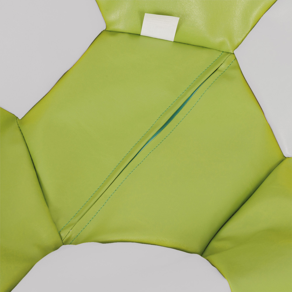 Fotoliu puf Baby Ball - imitatie piele - verde/alb Fotoliu puf Baby Ball - imitatie piele - verde/alb