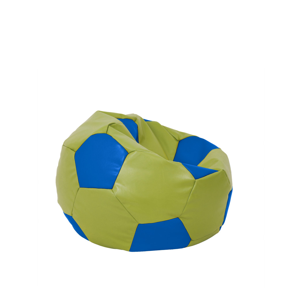 Fotoliu puf Baby Ball - imitatie piele - verde/albastru Fotoliu puf Baby Ball - imitatie piele - verde/albastru