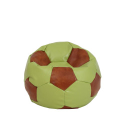Fotoliu puf Baby Ball - imitatie piele - verde/coniac Fotoliu puf Baby Ball - imitatie piele - verde/coniac