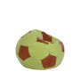 Fotoliu puf Baby Ball - imitatie piele - verde/coniac Fotoliu puf Baby Ball - imitatie piele - verde/coniac