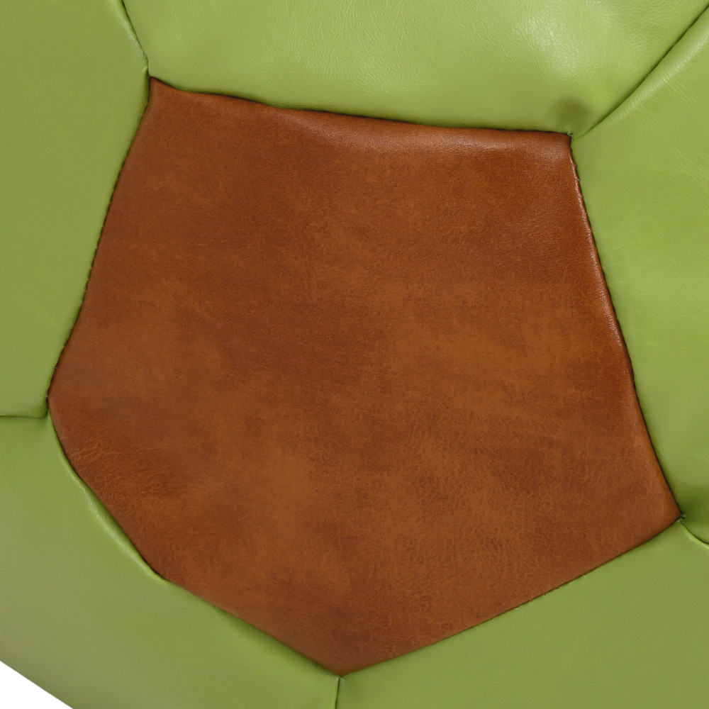 Fotoliu puf Baby Ball - imitatie piele - verde/coniac Fotoliu puf Baby Ball - imitatie piele - verde/coniac