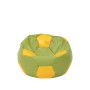 Fotoliu puf Baby Ball - imitatie piele - verde/galben Fotoliu puf Baby Ball - imitatie piele - verde/galben