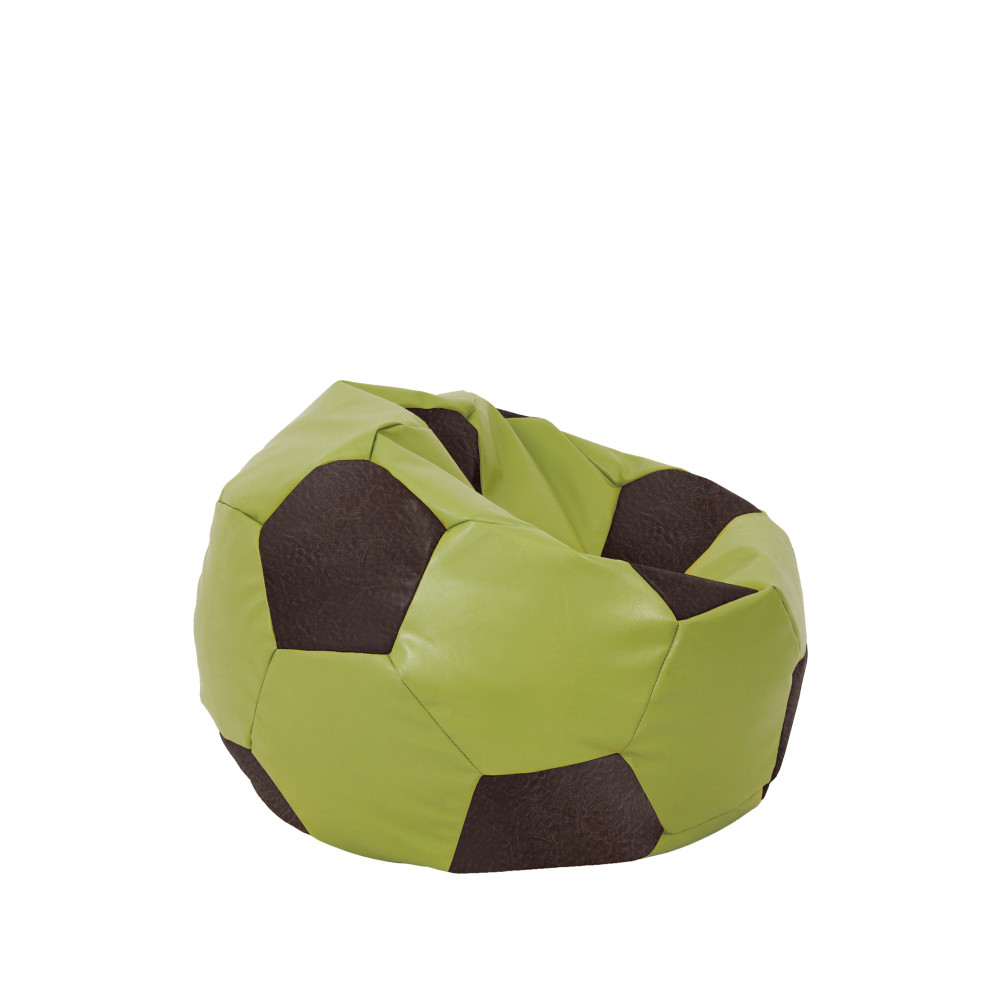 Fotoliu puf Baby Ball - imitatie piele - verde/maro Fotoliu puf Baby Ball - imitatie piele - verde/maro