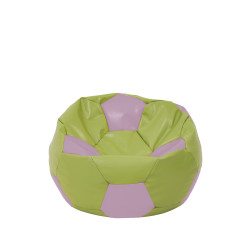 Fotoliu puf Baby Ball - imitatie piele - verde/mov Fotoliu puf Baby Ball - imitatie piele - verde/mov