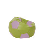 Fotoliu puf Baby Ball - imitatie piele - verde/mov Fotoliu puf Baby Ball - imitatie piele - verde/mov