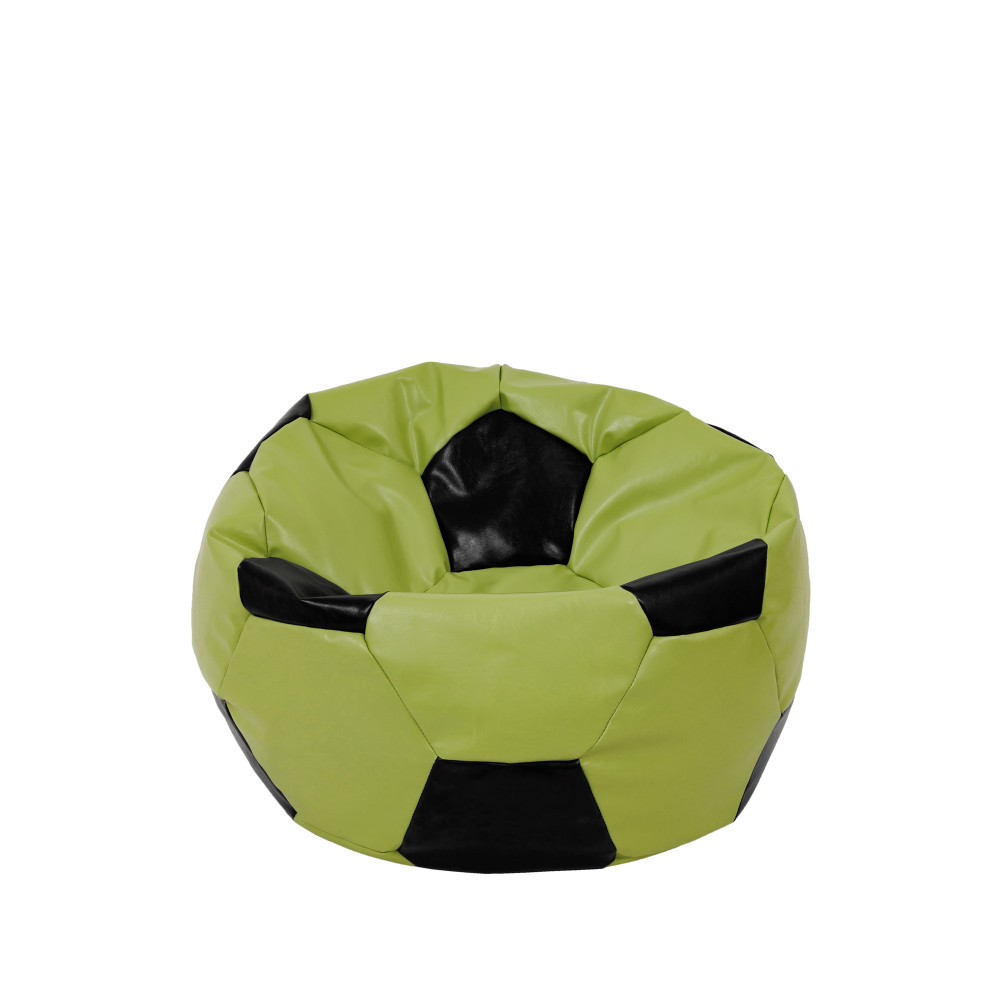 Fotoliu puf Baby Ball - imitatie piele - verde/negru Fotoliu puf Baby Ball - imitatie piele - verde/negru