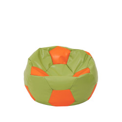 Fotoliu puf Baby Ball - imitatie piele - verde/portocaliu Fotoliu puf Baby Ball - imitatie piele - verde/portocaliu
